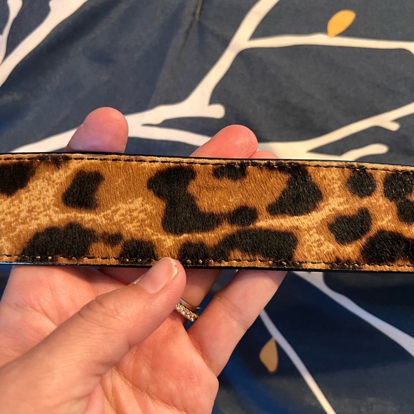 Leopard print calf hair purse strap - Picture 2 of 4